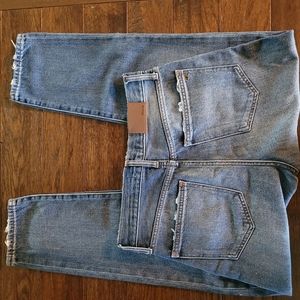 Madewell Medium Wash The Mom Jean straight leg Denim Jeans